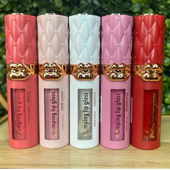 Plumping Lip Gloss - Coconut (clear) Pink Sugar, Watermelon, Strawberry & Cherry - Picture 8 of 8